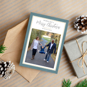 Julfoto för Family Lycklig-Helgdag Julkort