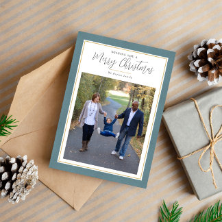 Julfoto för Family Lycklig-Helgdag Julkort
