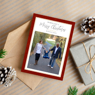 Julfoto för Family Lycklig-Helgdag Julkort