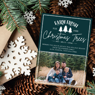Julfoto för Family Lycklig-Helgdag Julkort