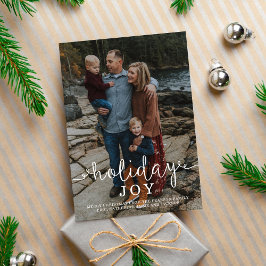 Julfoto för Family Merry-Helgdag Julkort