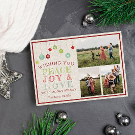Julfoto för Family Merry-Helgdag Julkort