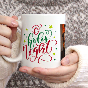 Julfoto för Finare-skript "O Heliga Natt" Kaffemugg