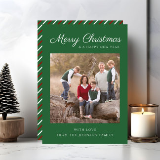 Julfoto för Grönt av elegant Julkort
