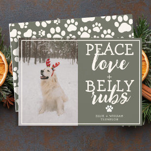 Julfoto för Grönten rolig hund Bild Anpassningsbar Julkort