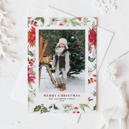 Julfoto för kommande vinter-Blommönster Helg Vykort