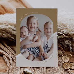 Julfoto för POPPY Guld Unik Julafton-familjen Julkort
