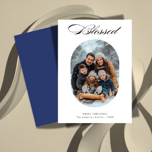 Julfoto för Skriptvälsignad modern Religiösa Julkort