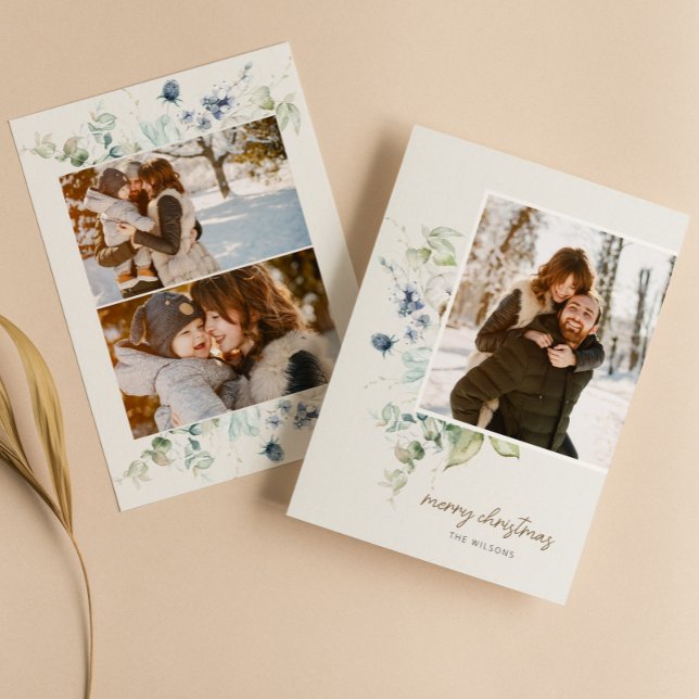 Julfoto för vinterfärgen Blommigt Julkort (Skapare uppladdad)