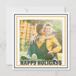 Julfoto från Lycklig Holigays HGBTQ Julkort