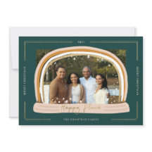 Julfoto från Lycklig Modern Snö - Globe i Ställe