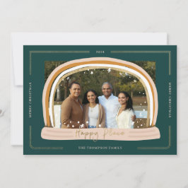 Julfoto från Lycklig Modern Snö - Globe i Ställe Julkort