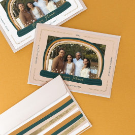 Julfoto från Lycklig Modern Snö - Globe i Ställe Julkort