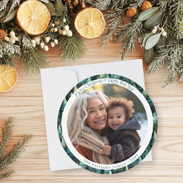 Julfoto från Rustic Woodland Julkort