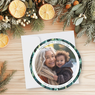 Julfoto från Rustic Woodland Julkort