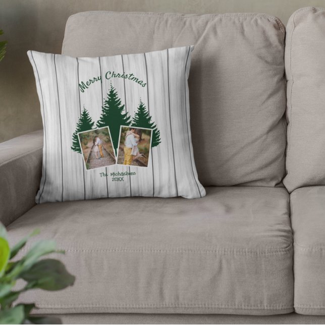 Julfoto från Rustic Woodland Kudde (Skapare uppladdad)