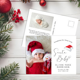 Julfoto från Santa Baby Meddelande Vykort