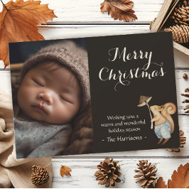 Julfoto från Whimsical Woodland Animal Julkort