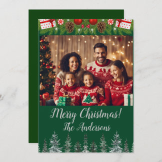Julfoto God jul! Julkort Inbjudningar