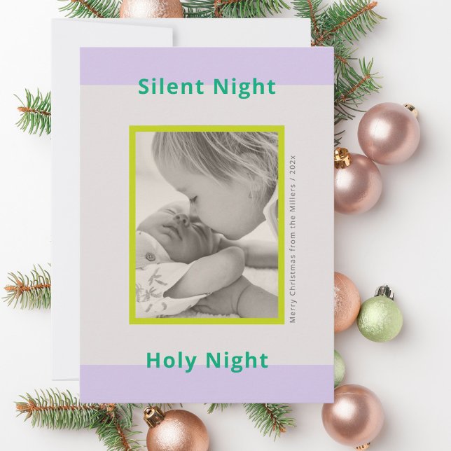 Julfoto hälsning nyfödd baby julkort (Skapare uppladdad)