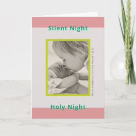 Julfoto hälsning nyfödd baby kort