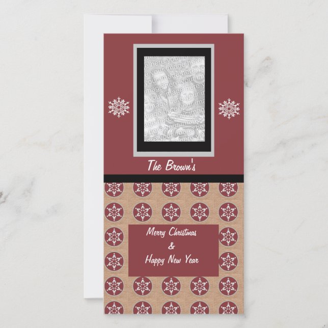 Julfoto-hälsningskort Julkort (Framsida)