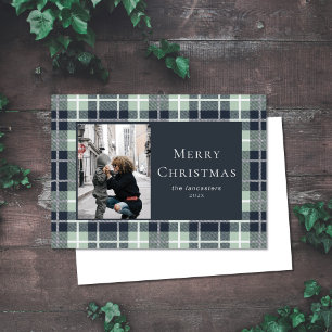 Julfoto Helgdag Blue Mint Play Flat Julkort