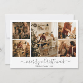 Julfoto-Helgdag-kort (Silver) Julkort