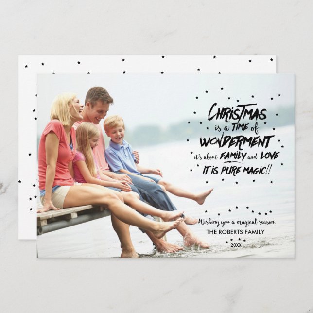 Julfoto-Helgdag magi Julkort (Fram/baksida)