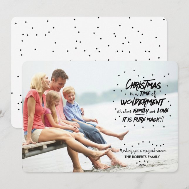 Julfoto-Helgdag magi Julkort (Fram/baksida)