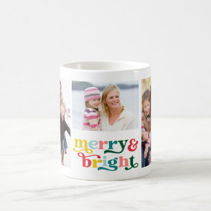 Julfoto i familjen Mera & Ljus med dålig kvalitet Kaffemugg