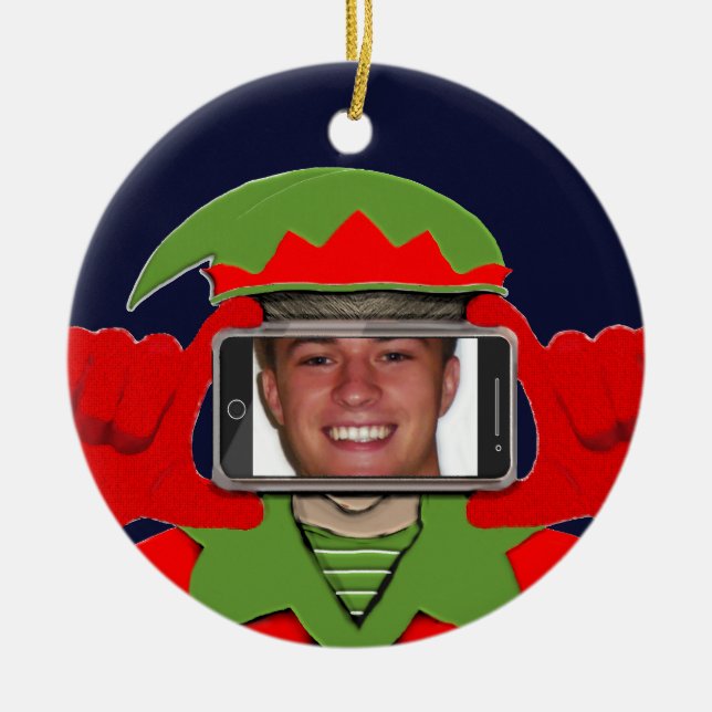 Julfoto Julgransprydnad Keramik (Framsidan)