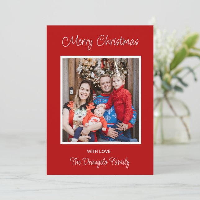 Julfoto Julkort (Stående Fram)