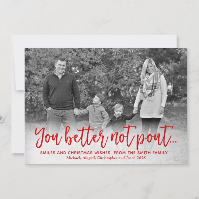 Julfoto-kort, Helgdag-kort, roligt Julkort (Framsida)