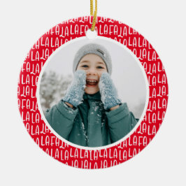 Julfoto med Cute Red personlig helgdag Julgransprydnad Keramik