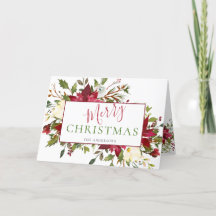Julfoto med Eleganten Rustik Blommigt