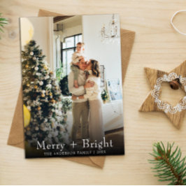 Julfoto med enkel svart och vit skrivmaskin julkort