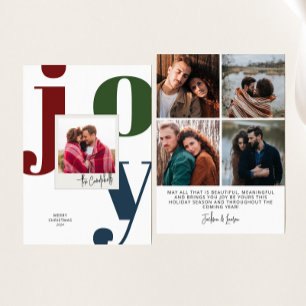 Julfoto med färgad joy Snapshot Julkort