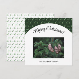 Julfoto med Illustrated Träd Mönster