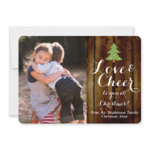 Julfoto med Kärlek och Cheer Script