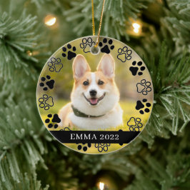 Julfoto Modern Minimal Black Rand Julgransprydnad Keramik