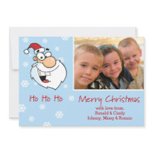 Julfoto/namn tomten - Ho Ho Ho anpassningsbar