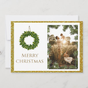 Julfoto Personalize Namn Bild Elegant Julkort