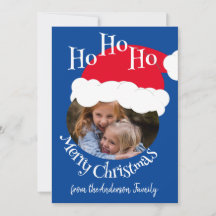 Julfoto Santa Hat Cute Blue