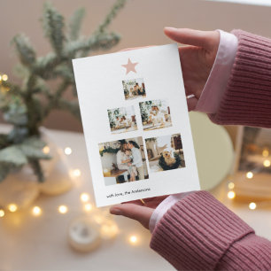 Julfoto Träd Pastel Rosa LYCKLIG HELGDAG
