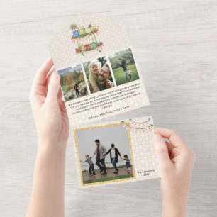 Julfoto Tri-fold Pub Cart - allt i ett kort