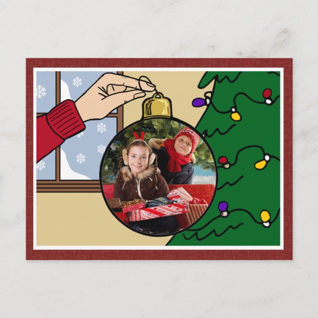 Julfoto - vykort (Framsida)