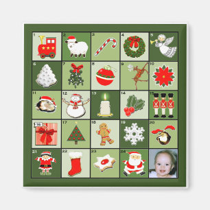 Julfotoannonskalender Magnet