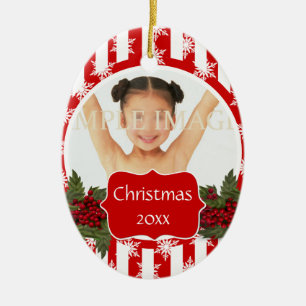 Julfotoet PERSONIFIERAR Julgransprydnad Keramik