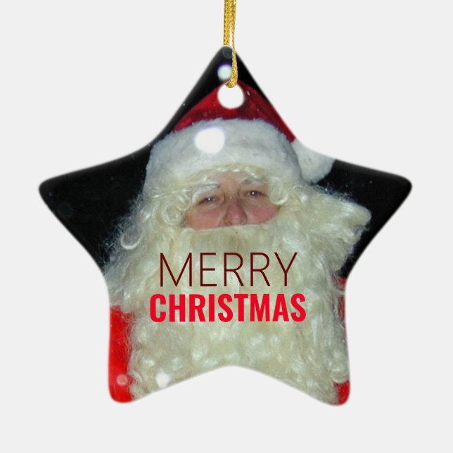 Julfotografistjärna Julgransprydnad Keramik (Baksidan)